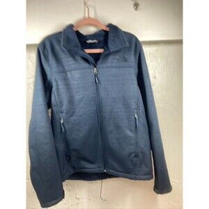 THE NORTH FACE MENS MED FULL ZIP FLEECE LINED BLUE JACKET